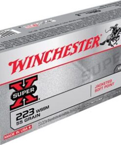 Winchester Super-X Rifle Ammunition X223WSS, 223 WSSM, Pointed Soft Point (SP), 55 GR, 3850 fps, 20 Rd/bx