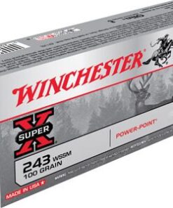 Winchester Super-X Rifle Ammunition X243WSS, 243 WSSM, Power-Point, 100 GR, 3110 fps, 20 Rd/bx