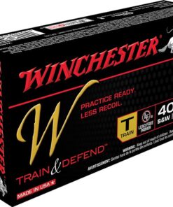 Winchester Train & Defend Handgun Ammunition W40SWT, 40 S&W, Full Metal Jacket (FMJ), 180 GR, 925 FPS, 50 Rd/bx