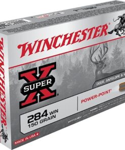 Winchester Super-X Rifle Ammunition X2842, 284 Winchester, Power-Point, 150 GR, 2860 fps, 20 Rd/bx