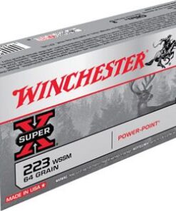 Winchester Super-X Rifle Ammunition X223WSS1, 223 WSSM, Power-Point, 64 GR, 3600 fps, 20 Rd/bx
