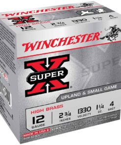 Winchester Super X 12 Gauge 2-3/4in #4 1-1/4oz Upland Shotshells - 25 Rounds