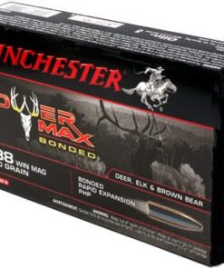 Winchester Rifle Ammunition X3381BP, 338 Winchester Magnum, Power Max Bonded, 200 GR, 2960 fps, 20 Rd/bx