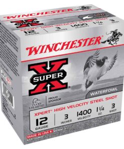 Winchester Super-X Xpert High Velocity Steel Shot 12 Gauge 3in #3 1-1/4oz Waterfowl Shotshells - 25 Rounds