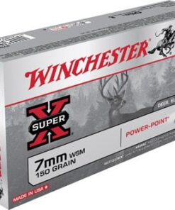 Winchester Super-X Rifle Ammunition X7MMWSM, 7 MM WSM, Power-Point, 150 GR, 3200 fps, 20 Rd/bx