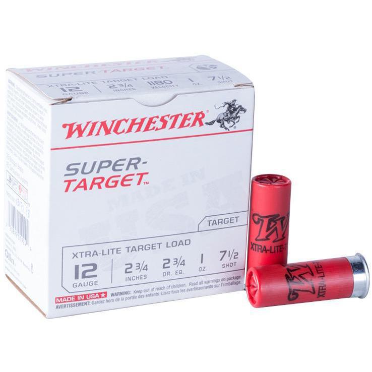 Winchester Super Target 12 Gauge 2-3/4in #7.5 1oz Xtra-Lite Target Shotshells - 25 Rounds 1 A17