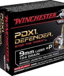 Winchester Supreme Elite Pistol Ammunition S9MMPDB, 9mm Luger +P, Bonded PDX1, 124 GR, 20 Rd/bx