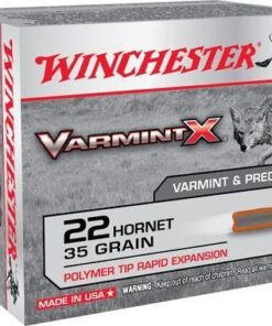 Winchester Varmint-X Rifle Ammunition X22P, 22 Hornet, Varmint, 35 GR, 3100 fps, 20 Rd/Bx