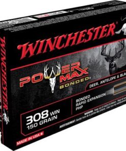 Winchester Super-X Rifle Ammunition X3085BP, 308 Winchester, Power Max Bonded, 150 GR, 2820 fps, 20 Rd/bx