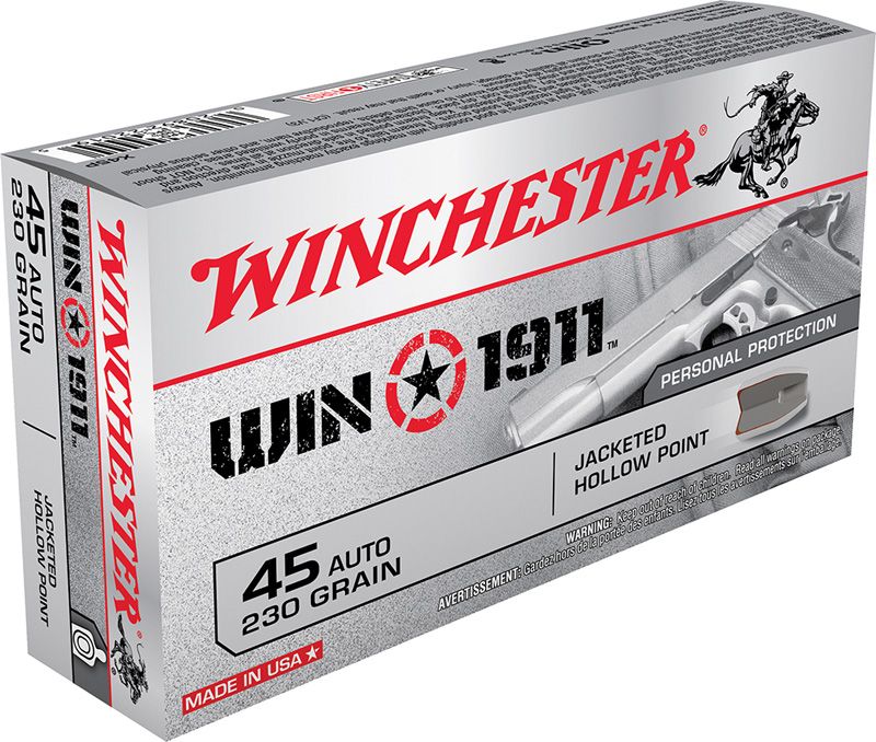 Winchester Win1911 Handgun Ammunition X45P, 45 ACP, Jacketed Hollow Point (JHP), 230 GR, 880 FPS, 50 Rd/bx 1 A1 result 14