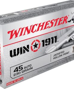 Winchester Win1911 Handgun Ammunition X45P, 45 ACP, Jacketed Hollow Point (JHP), 230 GR, 880 FPS, 50 Rd/bx