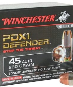 Winchester Supreme Elite Pistol Ammunition S45PDB, 45 ACP, Bonded PDX1, 230 GR, 20 Rd/bx