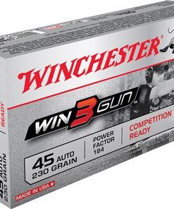 Winchester W Defend Handgun Ammunition W45D, 45 ACP, Jacketed Hollow Point (JHP), 230 GR, 850 FPS, 20 Rd/bx