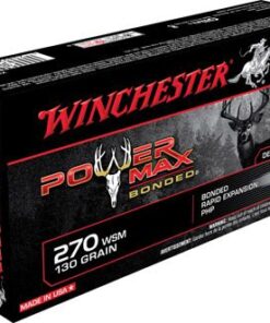 Winchester Super-X Rifle Ammunition X270SBP, 270 WSM, Power Max Bonded, 130 GR, 3275 fps, 20 Rd/bx