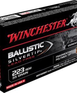 Winchester Supreme Rifle Ammunition S223RLF, 223 Remington, Ballistic Silvertip Lead-Free, 35 GR, 3800 fps, 20 Rd/bx