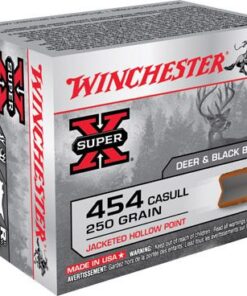 Winchester Super-X Pistol Ammunition X454C3, 454 Casull, Jacketed Hollow Point (JHP), 250 GR, 1300 fps, 20 Rd/bx
