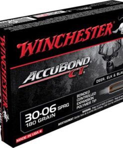 Winchester Supreme Rifle Ammunition S3006CT, 30-06 Springfield, AccuBond CT, 180 GR, 2750 fps, 20 Rd/bx