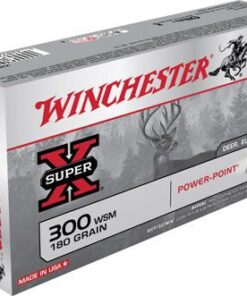 Winchester Super-X Rifle Ammunition X300WSM, 300 WSM, Power-Point, 180 GR, 2970 fps, 20 Rd/bx