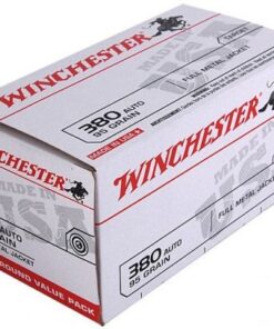 Winchester USA Pistol Ammunition USA380VP, 380 ACP, Full Metal Jacket (FMJ), 95 GR, 955 fps, 100 Rd/bx