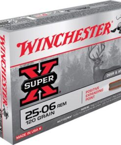 Winchester Super-X Rifle Ammunition X25062, 25-06 Remington, Positive Expanding Point, 120 GR, 2990 fps, 20 Rd/bx