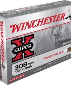 Winchester Super-X Power Core Rifle Ammunition X308LF, 308 Winchester (7.62 NATO), Power Core, 150 GR, 2820 fps, 20 Rd/bx