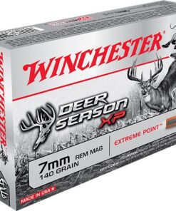 Winchester Deer Season XP Rifle Ammunition X7DS, 7mm Remington Mag, Extreme Point Polymer Tip, 140 GR, 3100 fps,20 Rd/bx
