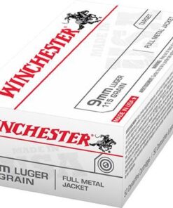 Winchester USA Pistol Ammunition Q4172B, 9mm Luger, Full Metal Jacket, 115 GR, 1190 fps, 50 Rd/Bx