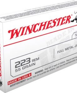Winchester USA Rifle Ammunition USA223R1, 223 Remington, Full Metal Jacket (FMJ), 55 GR, 3240 fps, 20 Rd/bx
