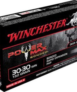 Winchester Super-X Rifle Ammunition X30306BP, 30-30 Winchester, Power Max Bonded, 150 GR, 2390 fps, 20 Rd/bx