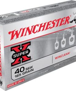 Winchester WinClean Handgun Ammunition WC401, 40 S&W, Brass Enclosed Base, 165 GR, 1130 fps, 50 Rd/bx
