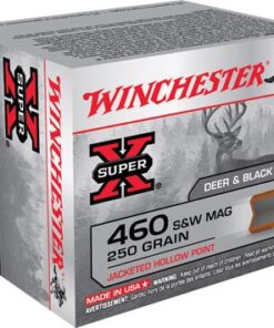 Winchester Super-X Pistol Ammunition X460SW, 460 S&W Mag, Jacketed Hollow Point (JHP), 250 GR, 1450 fps, 20 Rd/bx