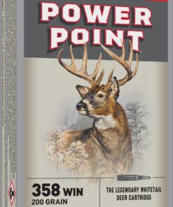 Winchester Super X Rifle Ammunition X3582, 358 Winchester, Power-Point, 200 GR, 2460 fps, 20 Rd/bx