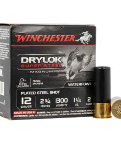 Winchester DryLok Super Steel 12 Gauge 2-3/4in #2 1-1/4oz Waterfowl Shotshells - 25 Rounds