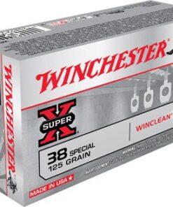 Winchester WinClean Handgun Ammunition WC381, 38 Special, Jacketed Soft Point (SP), 125 GR, 775 fps, 50 Rd/bx