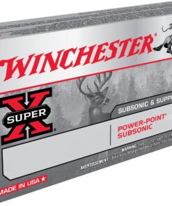 Winchester Super-X Centerfire Rifle Ammunition X308SUBX, 308 Winchester, Hollow Point SubSonic, 185 GR, 1060 fps, 20 Rd/Bx