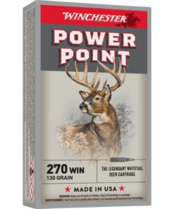 Winchester Super-X Rifle Ammunition X2705, 270 Winchester, Power-Point, 130 GR, 3060 fps, 20 Rd/bx