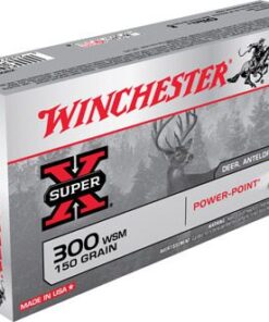 Winchester Super-X Rifle Ammunition X300WSM1, 300 WSM, Power-Point, 150 GR, 3270 fps, 20 Rd/bx
