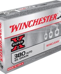 Winchester WinClean Handgun Ammunition WC3801, 380 ACP, Brass Enclosed Base, 95 GR, 955 fps, 50 Rd/bx