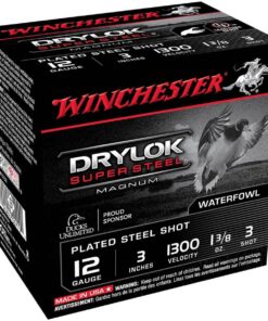 Winchester Drylok Super Steel 12 Gauge 3in #3 1 3/8oz Waterfowl Shotshells - 25 Rounds