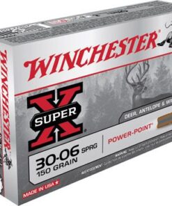 Winchester Super-X Rifle Ammunition X30061, 30-06 Springfield, Power-Point, 150 GR, 2920 fps, 20 Rd/bx