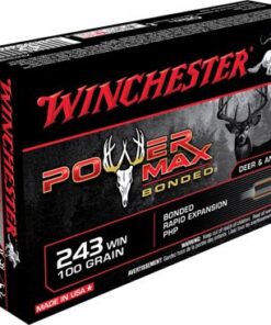Winchester Super-X Power Max Bonded Rifle Ammunition X2432BP, 243 Winchester, Hollow Point (HP), 100 GR, 2960 fps, 20 Rd/bx