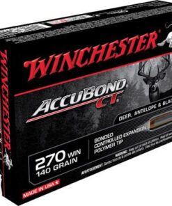 Winchester Supreme Rifle Ammunition S270CT, 270 Winchester, AccuBond CT, 140 GR, 2950 fps, 20 Rd/bx