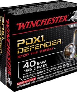 Winchester Supreme Elite Pistol Ammunition S40SWPDB, 40 Smith & Wesson, Bonded PDX1, 165 GR, 20 Rd/bx