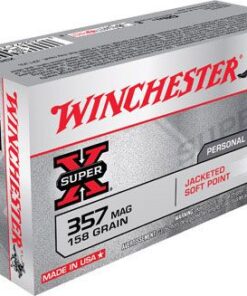 Winchester Super-X Handgun Ammunition X3575P, 357 Magnum, Jacketed Soft Point (SP), 158 GR, 1235 fps, 50 Rd/bx