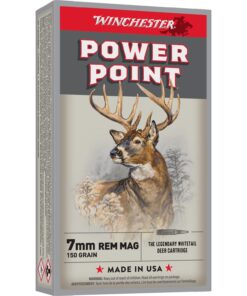 Winchester Super-X Rifle Ammunition X7MMR1, 7 MM Remington Mag, Power-Point, 150 GR, 3090 fps, 20 Rd/bx