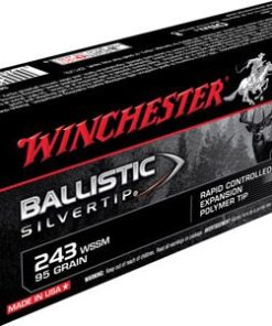 Winchester Supreme Rifle Ammunition SBST243SSA, 243 WSSM, Ballistic Silvertip, 95 GR, 3250 fps, 20 Rd/bx