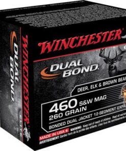 Winchester Supreme Elite Handgun Ammunition S460SWDB, 460 S&W Mag, Dual Bond, 260 GR, 2000 fps, 20 Rd/bx