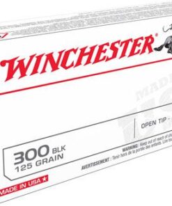 Winchester USA Rifle Ammunition USA300BLK, 300 AAC Blackout, Open Tip, 125 GR, 20 Rd/Bx