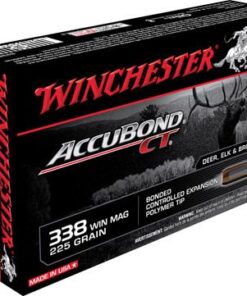 Winchester Supreme Rifle Ammunition S338CT, 338 Winchester Mag, AccuBond CT, 225 GR, 2800 fps, 20 Rd/bx