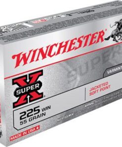 Winchester Super-X Rifle Ammunition X2251, 225 Winchester, Pointed Soft Point (SP), 55 GR, 3570 fps, 20 Rd/bx
